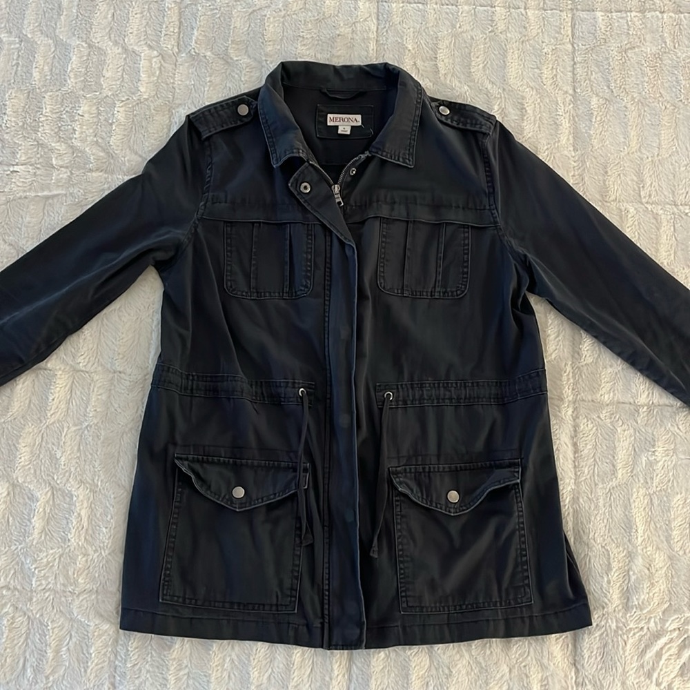 Merona jacket. Great color.. navy with a touch of grayish.